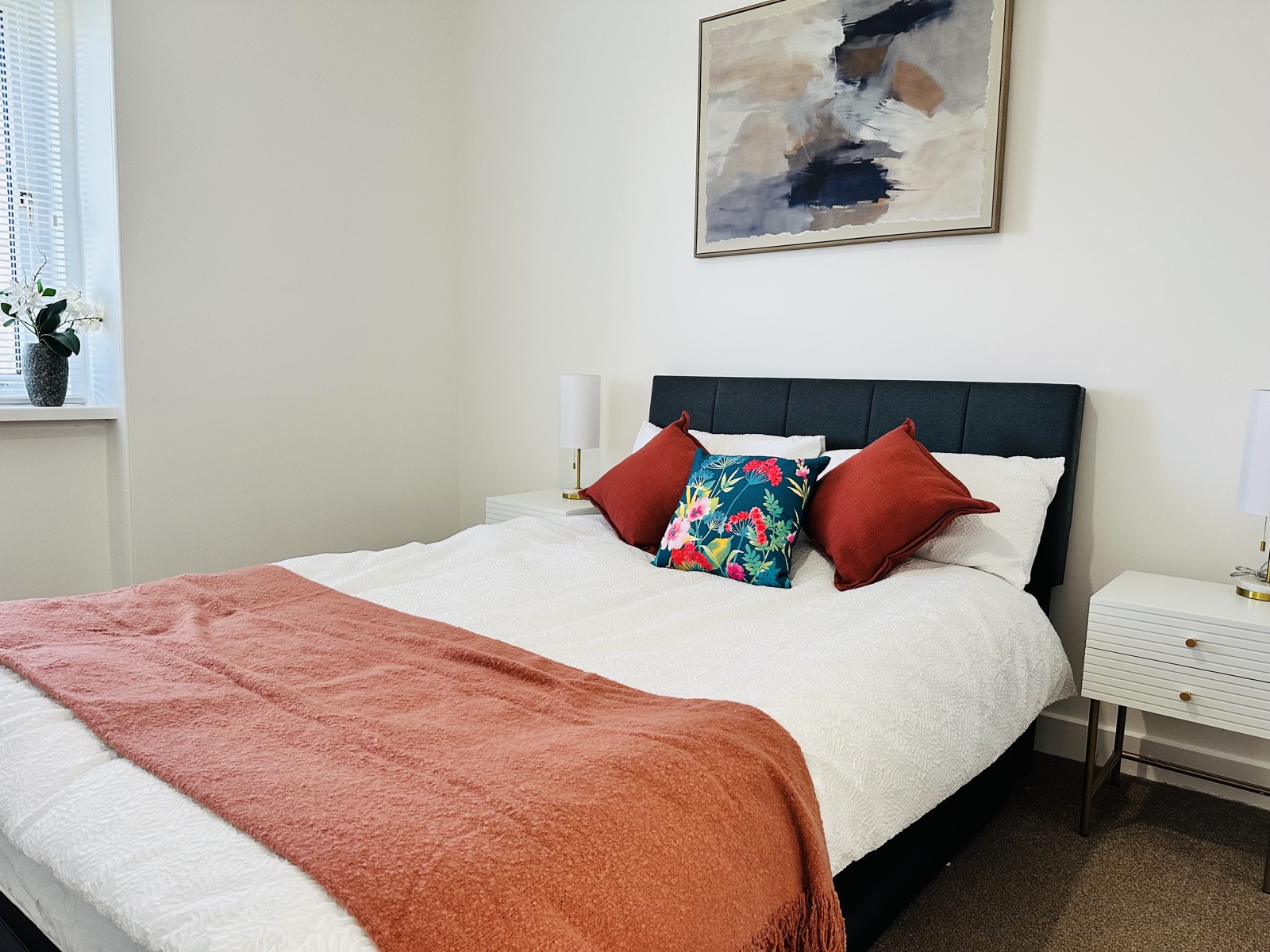 Refurbished and staged bedroom