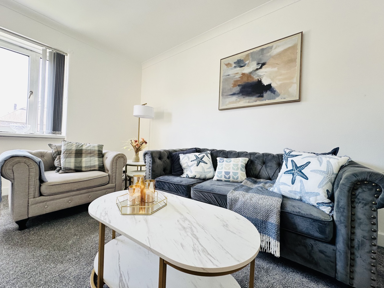 A refurbished Caleria Properties rental home, fully staged and ready to let