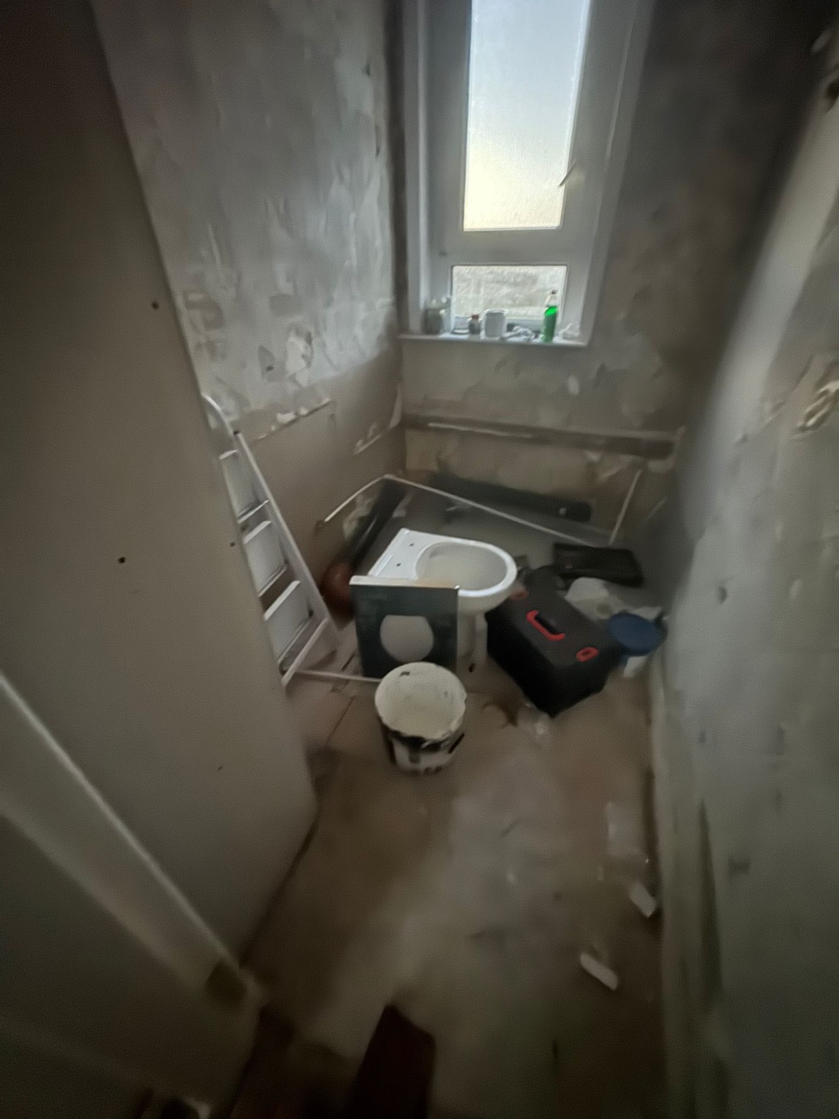 Bathroom being refitted during refurbishment